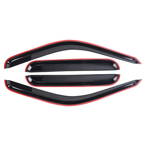 Rain Guard Wind Deflector Outside Mount Tape-On Window Visors Compatible with 1999-2016 Ford F-250 Super Duty Super/Crew Cab Sun/Rain Guard Window Deflector 94953 - size: 1999-2016 Ford F-250 Super Duty