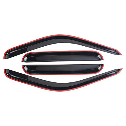 Rain Guard Wind Deflector Outside Mount Tape-On Window Visors Compatible with 1999-2016 Ford F-250 Super Duty Super/Crew Cab Sun/Rain Guard Window Deflector 94953 - size: 1999-2016 Ford F-250 Super Duty