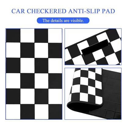 Wuyaoyao 2PCS Car Dashboard Anti Slip Mat, 12.2"×8.3" Non-Slip Dashboard Sticky Pad, PVC Car Dash Gripping Mat, Multifunctional Auto Grip Mat for Phones Sunglasses Keys Electronic Devices (White) - color: White