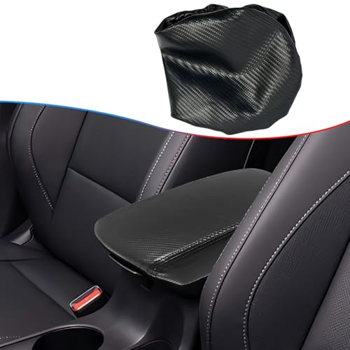 MUXEE Armrest Cover，for kia Soul 2020 2021 2022 2023 2024 2025, Microfiber Leather，Scratch Leather Middle Console Cushion Protector Pad -Carbon Fiber - color: carbon fiber, size: 2020-2024 kia soul