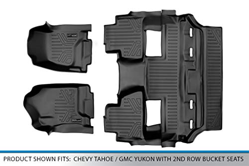 SMARTLINER Custom Fit Floor Liners - Fits 2015-2020 Chevrolet Tahoe - color: Chevrolet (Tahoe) 2015-2020