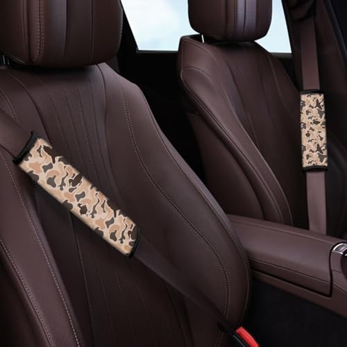 2 Pack Seatbelt Covers Car Seat Strap Pads Easy to Install Anti-Slip Duck Camouflage Hunting Shoulder Strap Protects Universal Car Interior Accessories Car Arm Rest Cover - color: Duck Camouflage Hunting