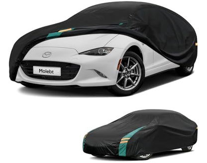 Small Car Cover Waterproof All Weather for Coupe, Universal Fit for Mazda Miata/MX-5, BMW Z3, Pontiac Solstice, Audi TT, Honda S2000, Rain Winter Sun Protection. (Length up to 165) - size: 1 Fit Sedan/Coupe-length (Up to 165")
