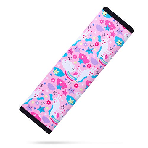 YR Seat Belt Cover for Kids, Soft Comfort Seat Belt Cushion for Children, Cute Cartoon Pattern Car Seat Belt Pads Cover for Girls and Boys, 1 Pack, Unicorn - color: Unicorn