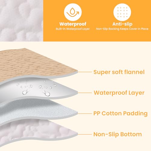 Dog Car Seat Cover for Front or Back Seat, Soft Flannel Pet Car Seat Protector with Waterproof Layer, Non-Slip Washable Dog Car Bed Mat for Travel (LightCoffee Front) - size: LightCoffee Front