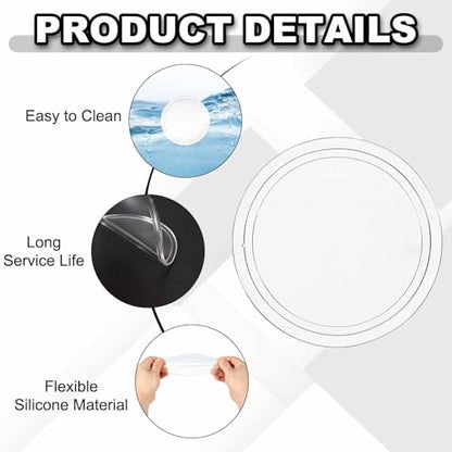 10 Pcs Round Anti-Slip Mat, 1.34" Diameter Phone Grip Pad Non-Slip Silicone Mat Anti-Skid Holder for Phone Keys Sunglasses Electronic Devices, Clear - color: Clear, size: 1.34"
