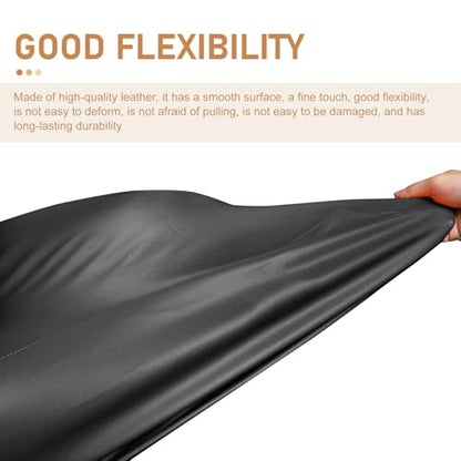 Car Seat Cover Protector, Waterproof Full-Coverage Vehicle Backrest Protector, PU Elastic Leather Perfectly Fitted Front Seat, Universal for Most SUVs, Trucks, Cars (Black)