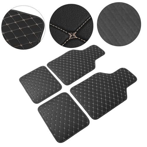 POPETPOP 4Pcs Wearable Car Floor Mats with Anti-Slip PVC Material Fit Foot Pads for Front and Rear Protection Auto Carpet for Cars and Suvs