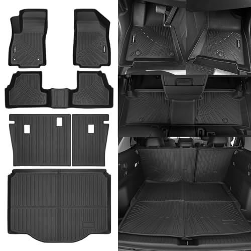 Naibeve Floor Mats for Chevy Trax 2014-2023-All Weather for Chevrolet Trax Floor Mats & Cargo Mat & Backrest Mats Waterproof Interior Accessories - size: 8)Trax|2014-2023