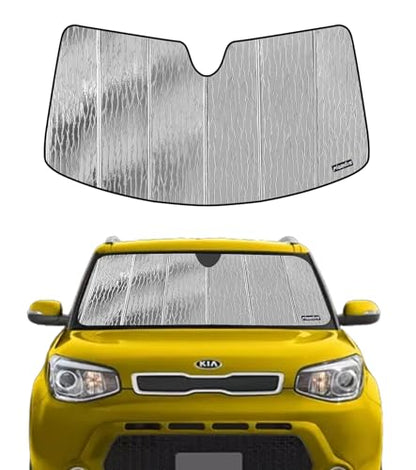 Pigenius Windshield Sunshade for Kia Soul 2014-2019 (Gen 2 / Chassis PS) Wagon, Reversible Silver/Black - size: for Kia Soul Wagon 2014-2019