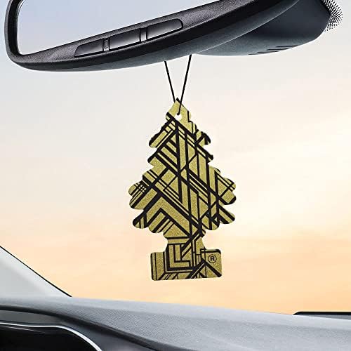 LITTLE TREES Car Air Freshener | Hanging Tree Provides Long Lasting Scent for Auto and Home | 24 Air Fresheners |Gold - color: Gold