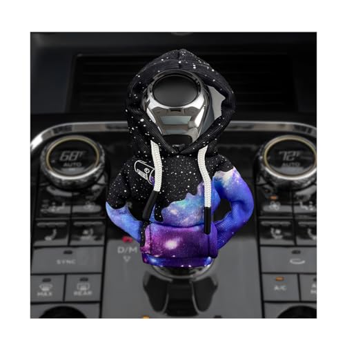 DXNQ Car Gear Shift Hoodie Cover, Fashionable Gear Shift Knob Hoodie Protector, Upgraded Funny Gear Shift Hoodie Decoration for Most Manual Shift Knobs, Interior Car Accessories (Starry Sky) - color: Starry Sky