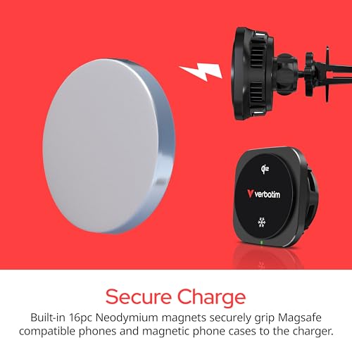 Verbatim Charge 'n’ Drive Qi2 Magnetic Wireless Car Charger - style: Qi2 Magnetic Wireless
