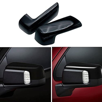 Door Wing Mirror Cover Side Rear View Mirror Cover Case Rearview Mirror Housing Carbon Fiber/Black 2019-2023 Compatible with Chevrolet Silverado 1500 Compatible with GMC Sierra 1500