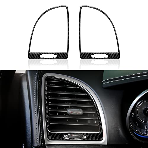 Car Air Vent Outlet Cover Decals for 2015-2023 Chrysler 300 / 300C / 300S / Limited/Touring Accessories Carbon Fiber Interior Stickers - color: Air Vent Cover