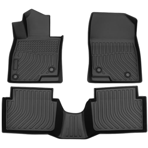 All Weather Floor Mats for 2014-2018 Mazda 3, Floor Mats Fits 1st & 2nd & Row, 3D Anti-Slip Waterproof TPE Rubber Protector Car Mats Full Set Liners - color: 2014-2018 Mazda 3