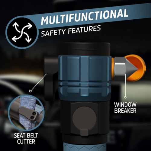 Energizer A-500 Rechargeable Flashlight, Auto Safety Seat Belt Cutter and Glass Breaker, IPX4 Water Resistant, Battery and USB Cable Included