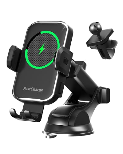 Wireless Car Charger,15W Fast Charging Auto Clamping Phone Holders for Your Car Compatible with iPhone 16/15/14/13, for Samsung Galaxy S24 Ultra S23 S22 S21, S20, S10+, Blue - color: Blue