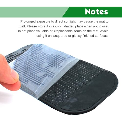 5 PCS Car Dashboard Non Slip Mat, Multifunctional Sticky Dash Pad, 5.12 × 2.76 Inch Anti-Slide Dash Mat, Universal for Radar Detector, Phone, Keys, Glass, Mirrors, Metal, Coins (Black) - size: 5 PCS