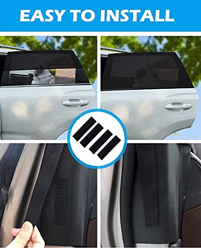 Tevlaphee Car Sunshade Kids, Universal Sun Visor Car Net Sunscreen Baby with Certified UV for Side Window Mesh Material Protects Passenger Baby, Children & Pets(L) (L) - size: L