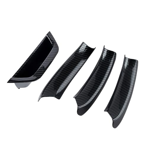 Carbon Fiber Pattern 4PCS Left Door Armrest Pull Handle Covers Storage Compartment Compatible with BMW X3 F25 2010-2016 X4 F26 2014-2017 Driver Side Container Storage Box - color: Carbon Fiber Pattern, size: 4PCS Left Door Armrest & Pull Handle