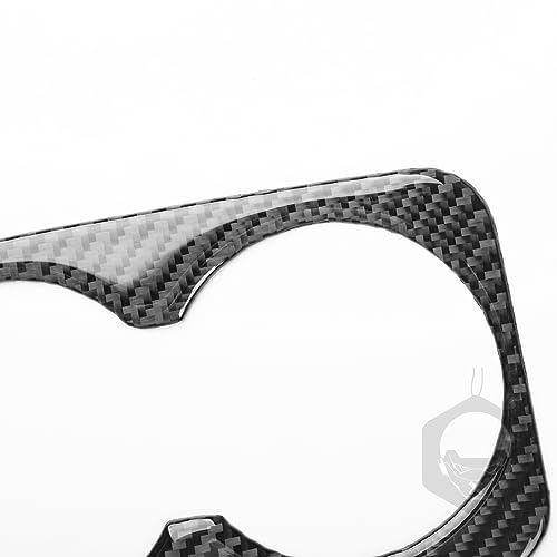 NVCNX Real Premium Carbon Fiber Accessories for Dodge Durango 2011-2020 2012 2013 2014 2015 2016 2017 2018 2019 Car Rear Cup Holder Cover Interior Trim Sticker Decal 1PC - color: 2011-2020 Rear Cup Holder Trim