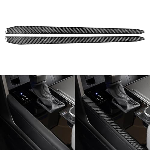 NVCNX Real Premium Carbon Fiber for Toyota Tundra 2022-2026 / Sequoia 2023-2026 2024 2025 Truck Pickup SUV Car Center Console Sides Strip Cover Interior Trim Accessories Overlay Sticker Decal 2PCs - color: Center Console Sides Strip Trim