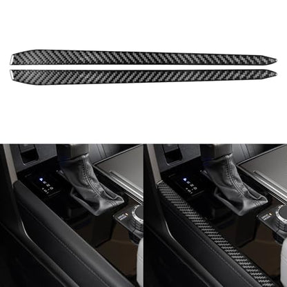 NVCNX Real Premium Carbon Fiber for Toyota Tundra 2022-2026 / Sequoia 2023-2026 2024 2025 Truck Pickup SUV Car Center Console Sides Strip Cover Interior Trim Accessories Overlay Sticker Decal 2PCs - color: Center Console Sides Strip Trim