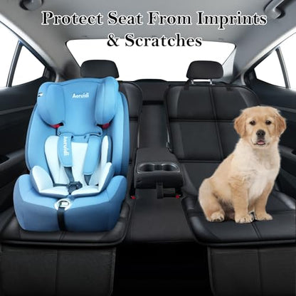 Meolsaek Car Seat Protector for Child Car Seat, Durable 600D Fabric Waterproof Car Seat Cover with Thick Pad Non-Slip Backing，No Imprints (Thicker Black-1pc) - color: Thicker Black-1pc
