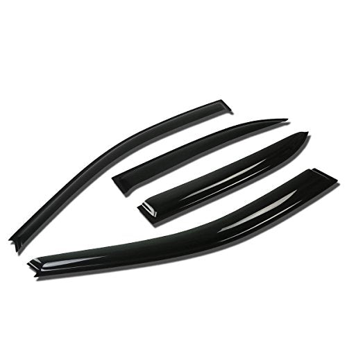 Auto Dynasty Rain Guards Tape-On Window Visor Deflector for 2003-2008 Corolla E120 4pcs - size: 03-08 Toyota Corolla