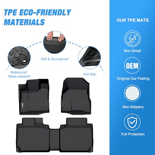 Nilight TPE Floor Mats for Chevy Equinox GMC Terrain 2010 2011 2012 2013 2014 2015 2016 2017,All Weather Custom Fit Heavy Duty Floor Liners - color: 2010-2017 Chevy Equinox GMC Terrain