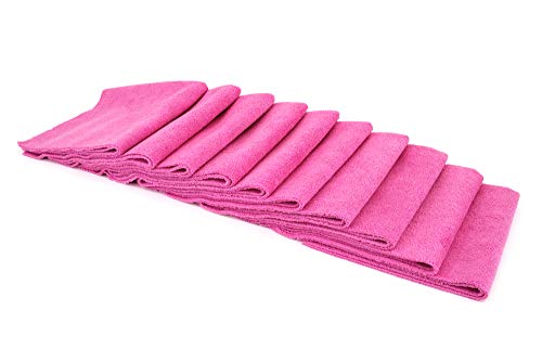 Autofiber [Mr. Everything] Premium Paintwork and Coating Leveling Towel (16"x16") 10 Pack (Pink) - color: Pink