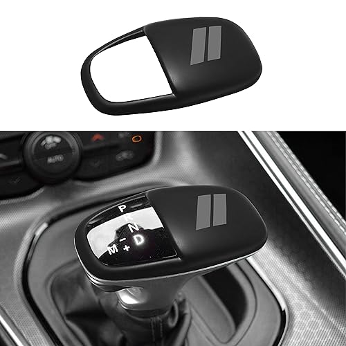 Gear Shift Knob Head Cover Trim for Dodge Charger Accessories 2015-2023 Challenger 2015-2023 2024 Durango 2016-2025 2026 ABS Interior Shell Insert Decoration Protector Gear Shifter Cover (Matte Gray) - color: Matte Gray