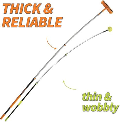 30 ft Window Washing Kit with Extension Pole (36+ Foot Reach) // Window Cleaning Tool & Window Washer Squeegee with Telescopic Extension Pole // Best Indoor Outdoor Window Washing Equipment - size: 30 feet