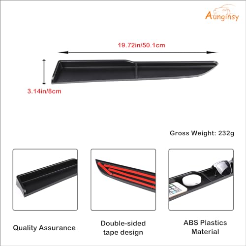 Aunginsy Passenger Dashboard Organizer Tray Compatible with Subaru Crosstrek 2024-2026 & WRX 2022-2026, Center Console Dashboard Table Tray Passenger Co-Pilot Side Storage Box Tray ABS Accessories