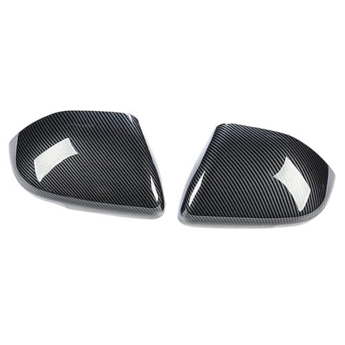 Door Wing Rearview Side Mirror Cover Caps, Pair Exterior Rear View Mirror Housing Door Wing Mirror Cover Cap, Compatible with Ford Explorer 2020-2022, Carbon Fiber, 2 PCS