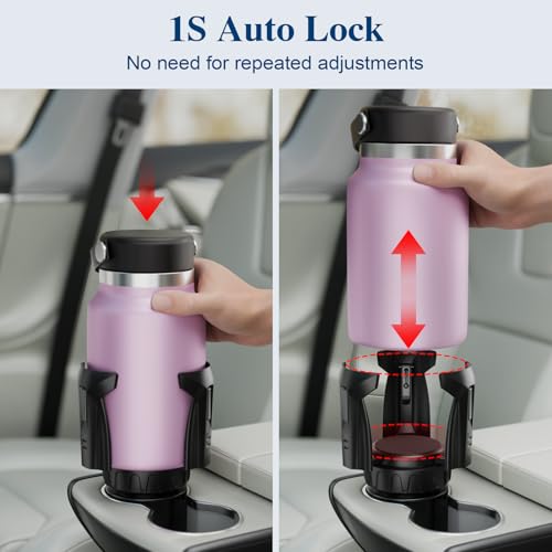 Car Cup Holder Expander, Cup Holder Extender Adapter with Expandable Arm and Adjustable Base, Compatible with Yeti Ramblers, Hydro Flasks, Stanley, Owala Most Coffee Mugs Bottles & Cups (CUP-B-1pack) - size: CUP-B-1pack