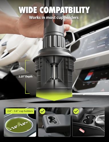 Bracketron TripGrip Extend Cup Holder Phone Holder - Universal Car Phone Holder Cup Holder Mount, 360° Rotation, Fits Devices Up to 4.2", GPS & Smartphone
