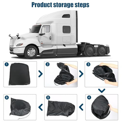 Side Window Sun Shade for International Lonestar LT MV Series 2018-2026, Custom Fit 210T Reflective Sunshade for Semi Truck, 6-Layer Heat Insulation Privacy Protector,2PCS - size: International Lonestar / LT / MV Series 2018-2026