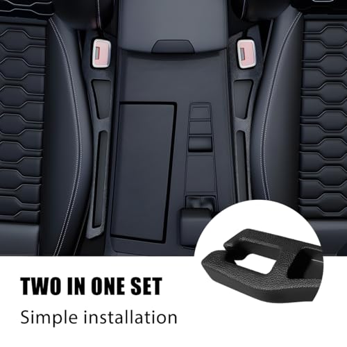 Car Seat Gap Filler, 2PCS Crevice Blocker Stopper Between Vehicle Seat Console, No Drop Automotive Fill Crevice Guard Interior Accessories, Universal for SUV Truck Sedan (Black) - color: Black