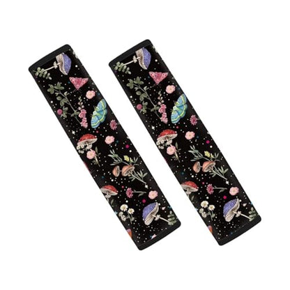 Mushroom Car Seat Belt Cover Pad Soft Comfortable Seat Strap Pads Compatible with All Model Seatbelt Covers Can Be Used As A Backpack Shoulder Pad Butterfly Car Seat Shoulder Strap Pads - color: Mushroom Butterfly