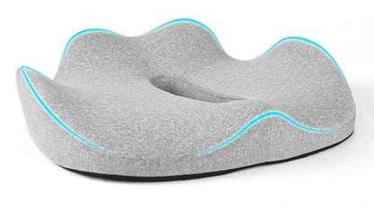 Schultz Squared Memory Foam Seat Cushion for Office Chair or Car - Ergonomic Design, Contoured Shape, & Non-Slip Bottom for Sciatica and Pain Relief