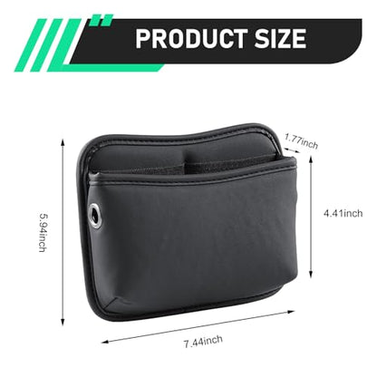 2 PCS Car Seat Side Storage Pockets, Multifunctional Console Side Organizer Bags, PU Leather Car Seat Side Pocket Pouchs, Universal for Most Cars