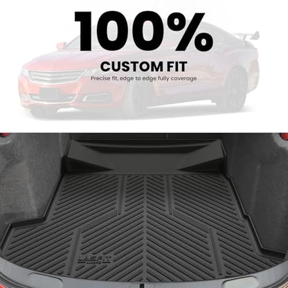 LASFIT Trunk Mat for Chevrolet Chevy Impala 2014-2020 (Not Fit Equipped with The Auto Stop/Start System), All Weather TPE Custom Fit Cargo Mat Trunk Liner for Chevy Impala Accessories, Black - size: Cargo Liner for Chevrolet Impala 2014-2020
