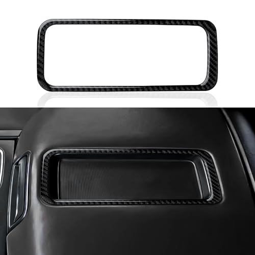 Car Armrest Box Decoration Frame Sticker Carbon Fiber Decal Cover Interior Trim for Chevrolet Silverado/GMC Sierra 1500 2500HD 3500HD 2014-2018 Accessories （A） - color: Armrest Box Decoration Frame a