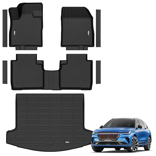 Floor Mats & Trunk Mat for 2024 2025 2026 Lincoln Nautilus All Weather TPE Protection Floor Liners Full Set with Cargo Liner for 2024 2025 2026 Lincoln Nautilus Accessories(Not for Hybrid) - size: for 2024-2026 Lincoln Nautilus All mats