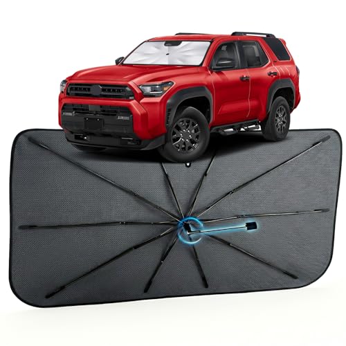 Car Windshield Sun Shade for Toyota 4Runner 2010-2026 –[Reflective Coated Fabric] Sunshade Umbrella for Front Window, Car Shades Sun Visor Keep Car Cool and Protects Interior, 1:1 Exact Fit - size: For Toyota 4Runner 2010-2026