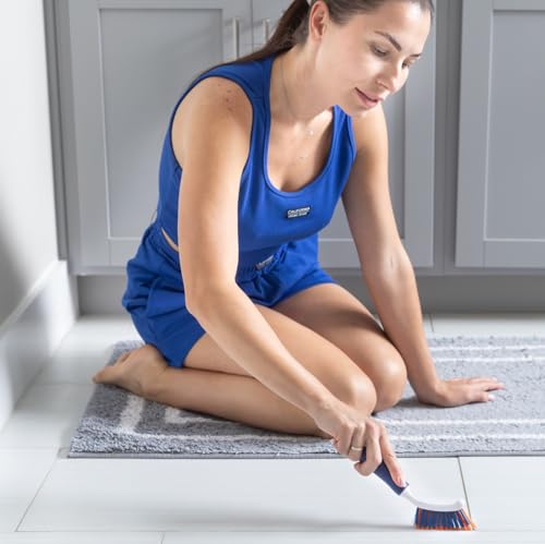 Bring It On Grout Cleaning Brush 6-Pack– Crevice Cleaning Brush with Stiff Nylon Bristles – 8-inch Heavy-Duty Grout and Tile Cleaner Brush – Scrubbing Brush for Corners, Bathroom, and Kitchen - style: 6-Pack