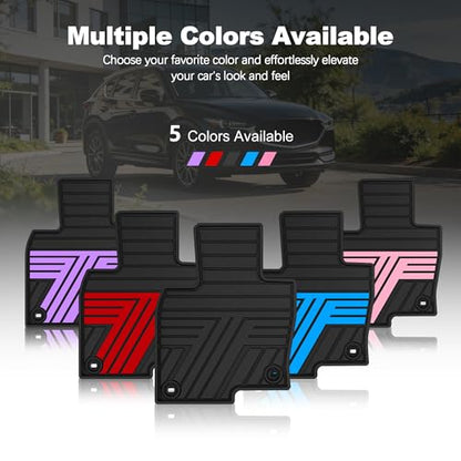 All Weather Floor Mats Custom Fit for Mazda CX-5 2017-2025 Waterproof Heavy Duty Anti-Slip Car Mats, 1st & 2nd Row Full Black