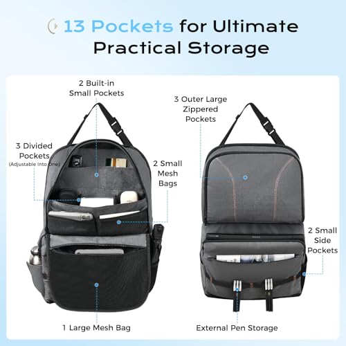 Coverado Backseat Car Organizer, Heavy-Duty Durable Dual-Way Use Car Back Seat Organizer Waterproof with Reinforced Pockets, Zipper Closure Design, Protect Valuables from Spills, Keeps Car Tidy - size: 1 Pack-New
